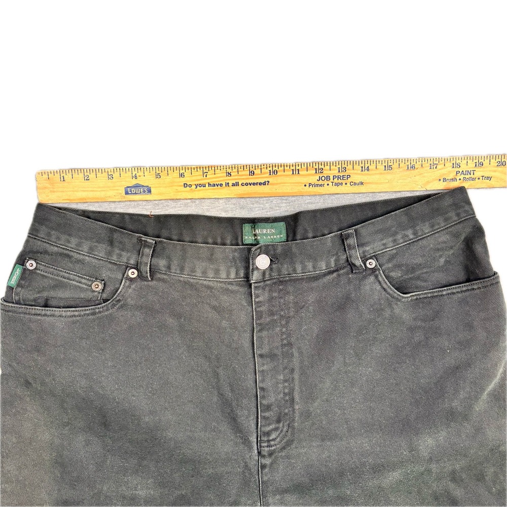 Lauren Ralph Lauren Womens 20W Faded Black Straight Leg High Rise Jeans Pants - Picture 5 of 6